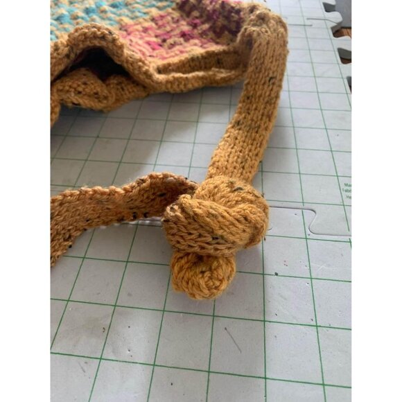 Hand crocheted handbag with tassels green and red colors - New - Picture 12 of 14